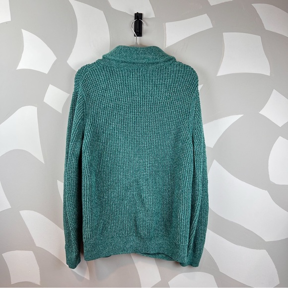 L.L. Bean Teal Organic Cotton Cardigan | M - Picture 3 of 3